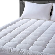 Load image into Gallery viewer, EASELAND Queen Size Mattress Pad Pillow Top Mattress Cover Quilted Fitted Mattress Protector Cotton Top 8-21&quot; Deep Pocket Cooling Mattress Topper (60x80 Inches, White)
