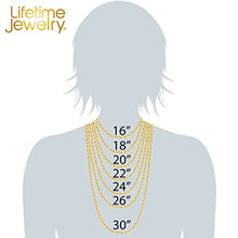 Load image into Gallery viewer, Lifetime Jewelry 4mm Figaro Chain Necklace 24k Gold Plated for Men Women &amp; Teen (Gold, 20)
