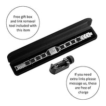 Load image into Gallery viewer, Willis Judd DAD Titanium Magnetic Bracelet with Carbon Fiber Engraved Love You Dad Adjustable Gift Box Included
