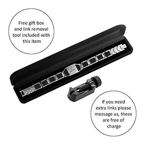Willis Judd DAD Titanium Magnetic Bracelet with Carbon Fiber Engraved Love You Dad Adjustable Gift Box Included