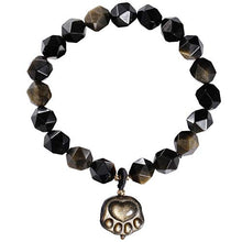 Load image into Gallery viewer, Jewever Obsidian Cat Claw Bracelet Speciacl-cut-shape Elastic Simple Design Stretch Woman Jewelry

