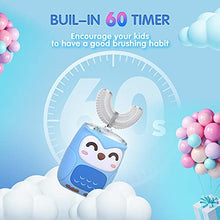 Load image into Gallery viewer, Kids Electric Toothbrush, Ultrasonic Autobrush Toothbrush Kids with 6 Modes, Whole Mouth Baby Toothbrush, IPX7 Waterproof, U Shaped Toothbrush for Children &amp; Toddlers (2-6 Year) (Light Blue)
