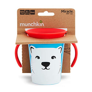 Munchkin Miracle 360 WildLove Trainer Cup, 6 Oz, Polar Bear