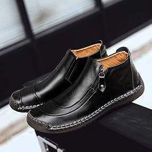 Load image into Gallery viewer, Leather Men's Boots Large Size Casual outdoor Boots black Shoes
