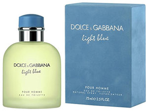D & G Light Blue By Dolce & Gabbana For Men, Eau De Toilette Spray, 2.5-Ounce Bottle