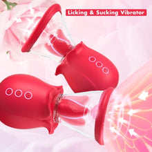 Load image into Gallery viewer, Rose Toy for Woman-Rose Sucking Sex Toy, 3 in 1 Sucking &amp;Licking Rose Vibrator-Dildo G Spot Vibrator Nipple Stimulator,Clitoral Sucking Sex Toy for Couples, Personal Massager Adult Sex Toys for Women
