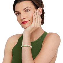 Load image into Gallery viewer, Ross-Simons Good Fortune Jade Bracelet in 18kt Gold Over Sterling

