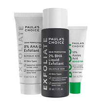 Load image into Gallery viewer, Paula's Choice 2% BHA Liquid &amp; 8% AHA Gel Facial Exfoliants with Salicylic &amp; Glycolic Acid, 10% Azelaic Acid for Large Pores, Wrinkles &amp; Uneven Tone, Fragrance-Free &amp; Paraben-Free, 3-Piece Travel Kit

