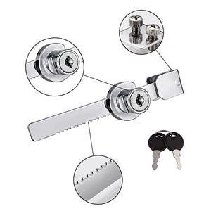 12Pack Sliding Glass Door Ratchet Lock, Display Case Lock, Glass Case Lock, Glass Display Lock, Glass Showcase Window Key Lock, Lock for Display Case with 24 Keys (Keyed Alike)