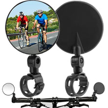 Load image into Gallery viewer, Bike Mirror, 2pcs Bike Rear View Mirrors, 10cm Bicycle mirrors for handlebars, 360 Rotatable Bike Mirrors Handlebar Rearview Mirror, Acrylic Convex Mirror for Road Bike/MTB/Off-Road/Fixed Gear Bike
