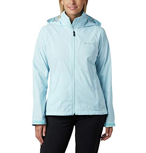 Columbia Women's Switchback III Printed Jacket, Packable, Cirrus Grey Wispy Bamboo Emboss, Medium