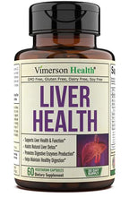 Load image into Gallery viewer, Liver Health Detox Support Supplement - Herbal Blend for Men &amp; Women with Artichoke Extract, Milk Thistle, Dandelion Root, Turmeric, Beet Root, Alfalfa, Choline &amp; Celery Seed. 60 Capsules. Non GMO
