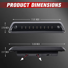 Load image into Gallery viewer, FIERYRED Third Brake Light/Reverse Light Smoked Compatible with 2009-2014 Ford F150 Third Brake Light ,Rear Cab Brake Light ,3rd Brake lights Power Saving IP67 Waterproof
