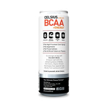 Load image into Gallery viewer, CELSIUS BCAA +Energy Sparkling Post-Workout Recovery &amp; Hydration Drink, Slim Can, Blood Orange Lemonade, 12oz (Pack of 12), 144 Fl Oz
