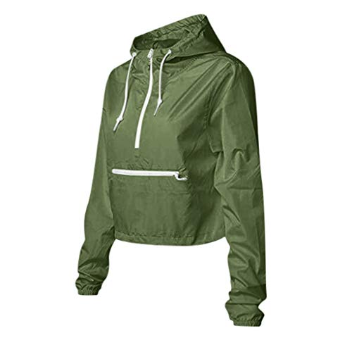 Load image into Gallery viewer, Beyoyo Women's Water Resistant Pullover Jacket Hooded Lightweight Quick Dry Outdoor Athletic Windbreaker Raincoat Hoodie Army Green