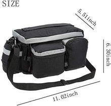 Load image into Gallery viewer, BicycleStore Trunk Bag Bike Panniers Waterproof Cycling Bag Rack 7L Rear Seat Bags Bicycle Accessories Black
