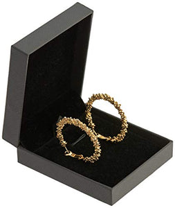 14K Gold Plating Exaggerated Fashion Irregular Thorn Shape Big Circle Earrings with S925 Silver Needle for Girl/Boys Gifts Valentines/Birthday/ Anniversary / Mother’s Day