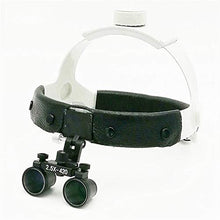 Load image into Gallery viewer, WAWB 2.5X Loupes Surgical Binocular Glass Head Mount Magnifier with LED Light, Medical Magnifier Leather Headband
