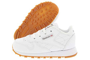 Reebok baby boys Classic Leather Sneaker, White/Gum, 2 Toddler US