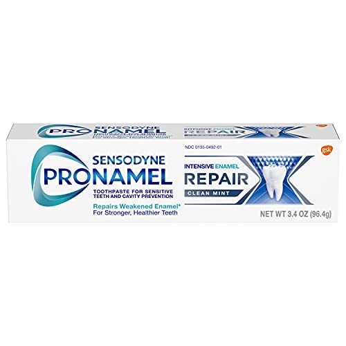 Sensodyne Pronamel Intensive Enamel Repair Toothpaste for Sensitive Teeth, to Reharden and Strengthen Enamel, Clean Mint - 3.4 Ounces
