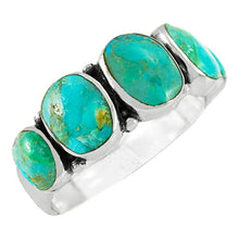 Load image into Gallery viewer, Turquoise Ring Sterling Silver 925 &amp; Genuine Turquoise Statement Ring (SELECT color) (Turquoise, 7)
