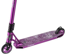 Load image into Gallery viewer, Mongoose Rise 110 Team Youth and Adult Freestyle Kick Scooter, High Impact 110mm Wheels, Bike-Style Grips, Lightweight Alloy Deck, Purple
