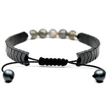 Load image into Gallery viewer, Radiant Labradorite and Hematite Bracelet - Handcrafted Gemstone Beaded Jewelry for Men &amp; Women
