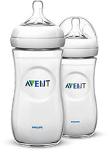Load image into Gallery viewer, Philips Avent Natural Baby Bottle, Clear, 11oz, 2pk, SCF016/27
