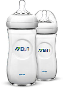 Philips Avent Natural Baby Bottle, Clear, 11oz, 2pk, SCF016/27