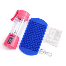 Load image into Gallery viewer, Portable Blender, OBERLY Smoothie Juicer Cup - Six Blades in 3D, 13oz Fruit Mixing Machine with 2000mAh USB Rechargeable Batteries, Ice Tray, Detachable Cup
