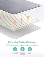 Load image into Gallery viewer, Large Heating Pad for Neck and Shoulders Pain Relief, Sable Heating Wrap for Neck with Auto Shut Off - 6 Temperature Settings
