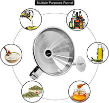 Load image into Gallery viewer, 3D Stainless Steel Funnel,Resin Filter Funnel for SLA/DLP/LCD Resin 3D Printing Liquid with Stainless Steel Strainer for Transferring Liquids
