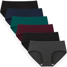 Load image into Gallery viewer, INNERSY Womens Underwear Cotton Hipster Panties Regular &amp; Plus Size 6-Pack(Medium,Dark Vintage)
