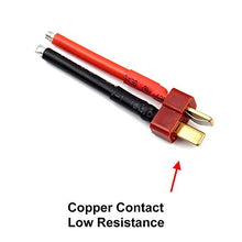Load image into Gallery viewer, 5 Pairs T Plug Connector Female and Male Deans with 14AWG Silicon Wire for RC Lipo Battery Cable Drone
