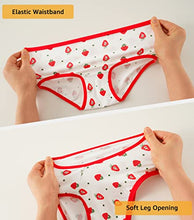 Load image into Gallery viewer, INNERSY Girls Underwear Cotton Training Shorts Comfortable Breathable Panties 5 Pack (10-12 Years, 5B Strawberry/Orange/Colors Prints)

