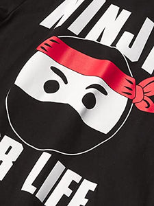The Children's Place Boys' Long Sleeve Graphic T-Shirt 2-Pack, Ninja, Medium