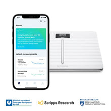 Load image into Gallery viewer, Withings Body Cardio – Premium Wi-Fi Body Composition Smart Scale, Tracks Heart Health, Vascular Age, BMI, Fat, Muscle &amp; Bone Mass, Water %, Digital Bathroom Scale with App Sync via Bluetooth or Wi-Fi
