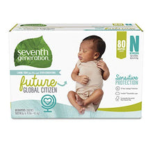 Load image into Gallery viewer, Seventh Generation Baby Diapers, Size Newborn, 80 Count, Super Pack, for Sensitive Skin
