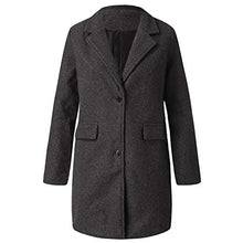 Load image into Gallery viewer, WYTong Women&#39;s Fashion Long Sleeve Cardigan Autumn And Winter Long-sleeved Woolen Casual Sweater Coat(Gray,L)
