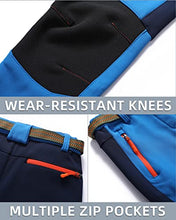 Load image into Gallery viewer, DAFENGEA Kids Snow Ski Pants Hiking Boys Girls Outdoor Waterproof Windproof Fleece Warm Snowboard Pants,KZ2068-SkyBlue-12Y
