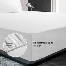 Load image into Gallery viewer, HooSeen 4-Pieces Bed Sheets Set 1800 Series Microfiber-Wrinkle &amp; Fade Resistant, Deep Pocket, Hypoallergenic Bedding Set, Pillow Case (White, King)
