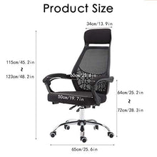 Load image into Gallery viewer, ErYao Ergonomic Office Chair, Adjustable Headrest Mesh Office Chair Office Desk Chair Computer Task Chair Swivel Lumbar Support Desk, Computer Ergonomic Mesh Chair with Armrest (Black)
