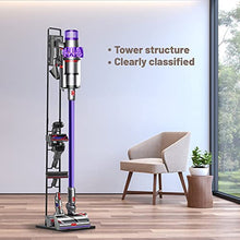 Load image into Gallery viewer, Foho Vacuum Stand for Dyson,Stable Metal Storage Bracket Stand Holder for Dyson Handheld V6 V7 V8 V10 DC30 DC31 DC34 DC35 DC58 DC59 DC62 Cordless Vacuum Cleaners &amp; Accessories &amp; Attachments (Black)
