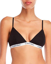 Load image into Gallery viewer, Calvin Klein Women's Carousel Triangle Bralette Bra, -black, S
