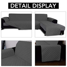 Load image into Gallery viewer, Easy-Going Sofa Slipcover L Shape Sofa Cover Sectional Couch Cover Chaise Lounge Cover Reversible Sofa Cover Furniture Protector Cover for Pets Kids Children Dog Cat (X-Large, Dark Gray/Dark Gray)
