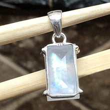 Load image into Gallery viewer, Natural Rainbow Moonstone 925 Solid Sterling Silver Men's Pendant 27mm
