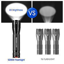 Load image into Gallery viewer, High-Powered LED Flashlight S2000, RECHOO Upgraded Powerful 2000 High Lumens Flashlights with 3 Modes, Zoomable, Water Resistant Flash Light for Camping, Outdoor, Emergency, Hiking
