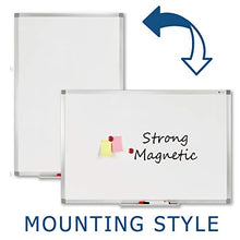Load image into Gallery viewer, V VAB-PRO 24x36 inch Magnetic Dry Erase White Board w/Pen Tray, Accessories &amp; Installation Kit; Wall Mount, Aluminum Frame. for Office, Home and School- WYP1272436
