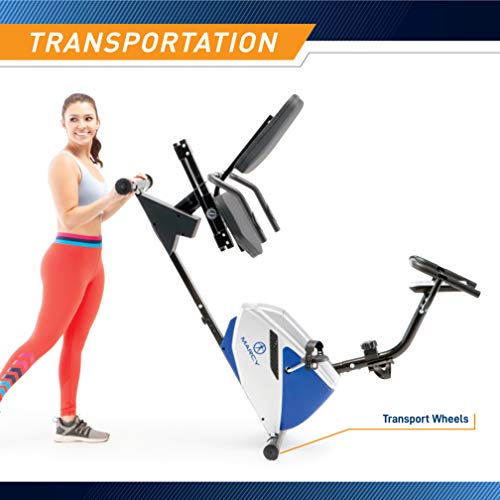 Load image into Gallery viewer, Marcy 8 Levels Magnetic Resistance Recumbent Exercise Bike with Adjustable Seat, 250-lb Capacity ME-1019R