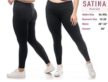 Load image into Gallery viewer, SATINA High Waisted Leggings for Women | 3 Inch Waistband (One Size, Red)
